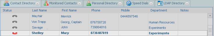 status becomes Online), the call is automatically transferred and is removed from the Switchboard panel.