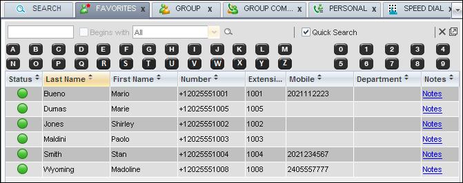 PERFORM QUICK SEARCH A quick search searches on a specific column in a selected directory for entries that start with a character entered by you.
