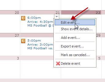 Games must be entered on your calendar before you can record results.