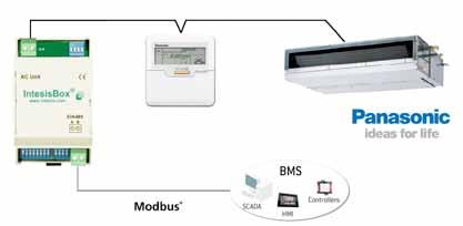 Easy integration with basic parameters to a complete monitoring and control of the AC units is possible.