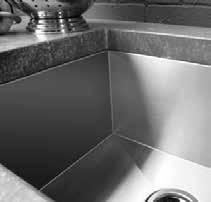 incorporate a lowered faucet deck into the sink area.