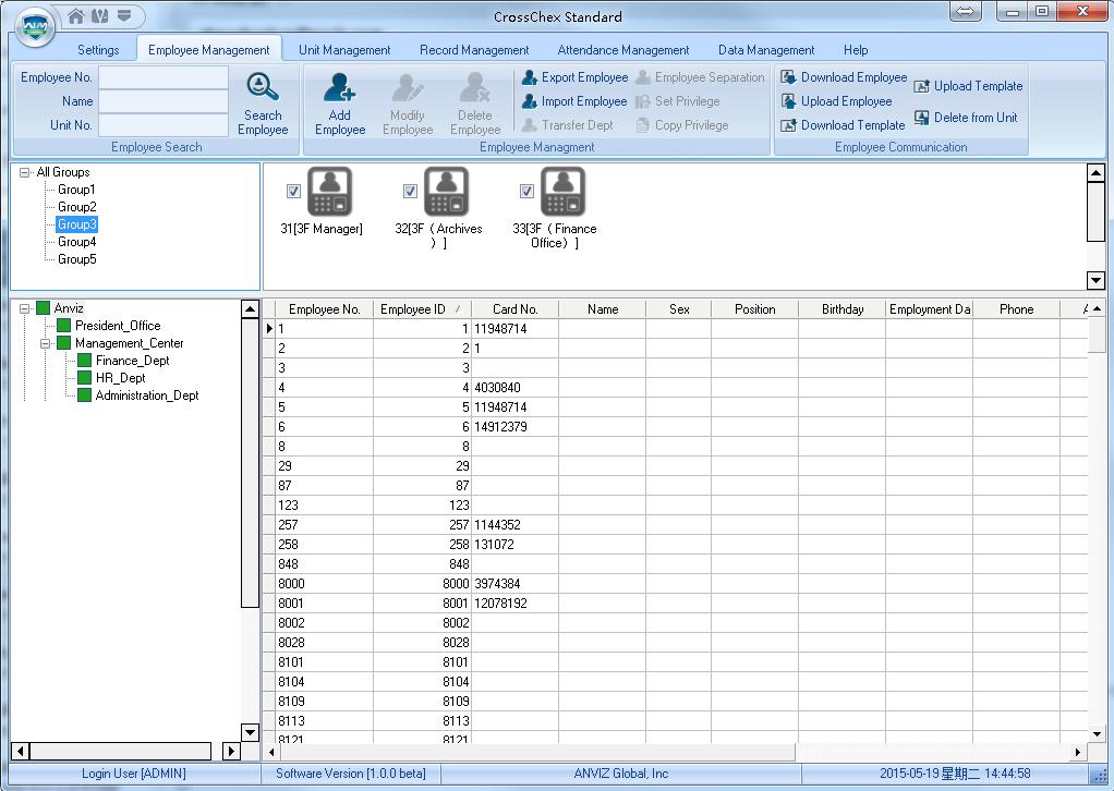 4.4 User Management User management includes user information for the add, edit, import, export and so on the operation.