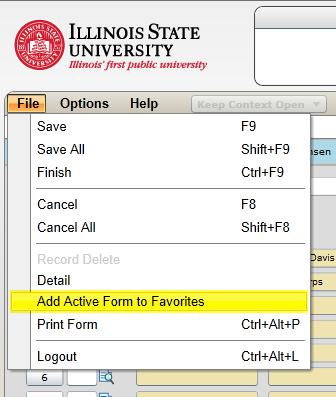 Figure 9: Add to Favorites dialog box You can also select Add to Favorites by clicking on File >