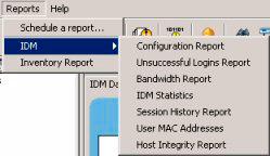 Getting Started Using IDM Reports Using IDM Reports IDM provides reports designed to help you monitor and analyze usage patterns for network resources.