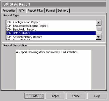 Getting Started Creating Report Policies Figure 2-18. Report Manager Action, Report type selection 8.