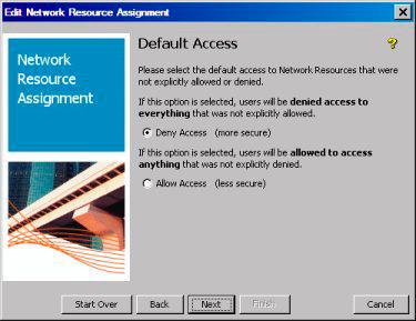 Using Identity Driven Manager Configuring Access Profiles Figure 3-21. Network Resource Assignment Wizard, Priority Assignment 8. Set the priority (order of evaluation) for the Network Resources.
