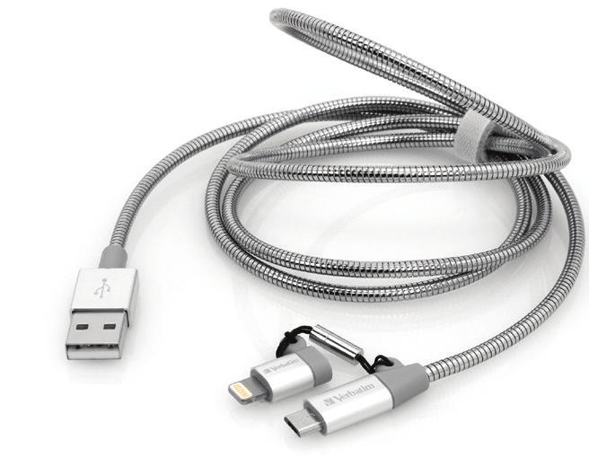 *Optimal speed requires both devices on either ends of the cable to support USB 3.1 GEN 2. 48867 30cm USB-C to USB-C Stainless Steel Sync & Charge Cable USB 3.