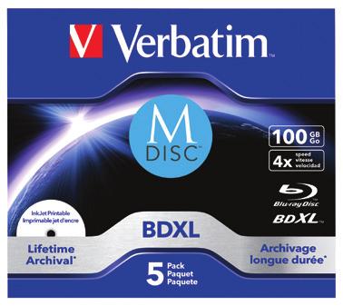 cannot afford to lose. Unlike traditional optical media which use dyes, data stored on an MDisc is engraved on a patented inorganic write layer which will not fade or deteriorate.