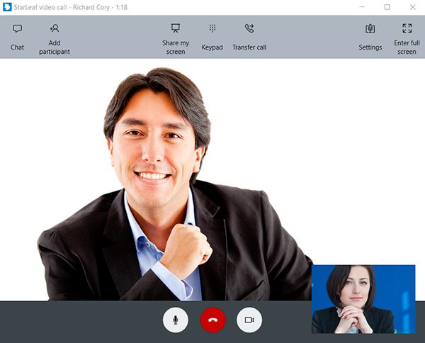 Using in-call controls Using in-call controls The StarLeaf app has controls that you can use while remaining in a voice or video call. In-call controls are currently available in the desktop app only.