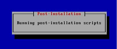 The Post-Installation screen is displayed while the product completes the installation process. This process could take several minutes to complete. 5.