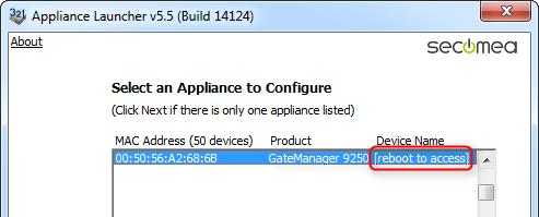This is a security precaution that prevents access by the Appliance Launcher after 10 minutes, so the GateManager will not be interrupted during normal operation.