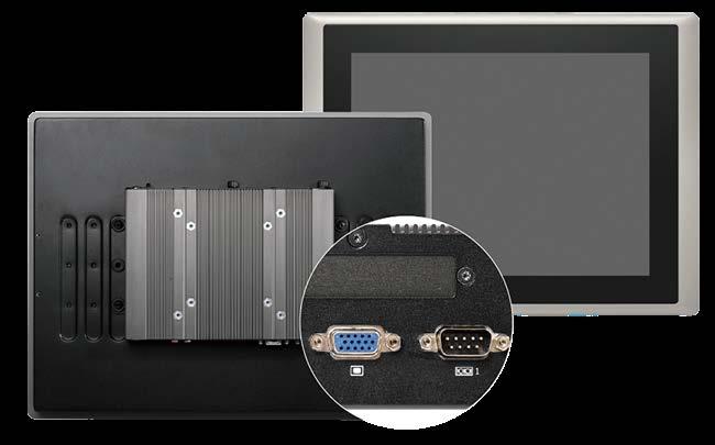 all-in-one devices that integrate a high-resolution TFT-LCD, a touch screen and a computer. A wide selection of display sizes are available from 8 to 21 with a format aspect of 4:3 and 16:9.