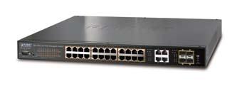 24-Port 10/100/1000Mbps + 4-Port Gigabit TP/SFP Combo Managed Switch PLAET introduces the latest Managed Gigabit Switch - series that is perfectly designed for SMB and SOHO network construction.