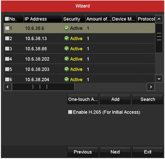 Before adding the camera, make sure the IP camera to be added is in active status.