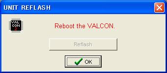 4. When screen of version up completion appears, press "Yes". Then, press "OK" of Unit Reflash window to finish version up.