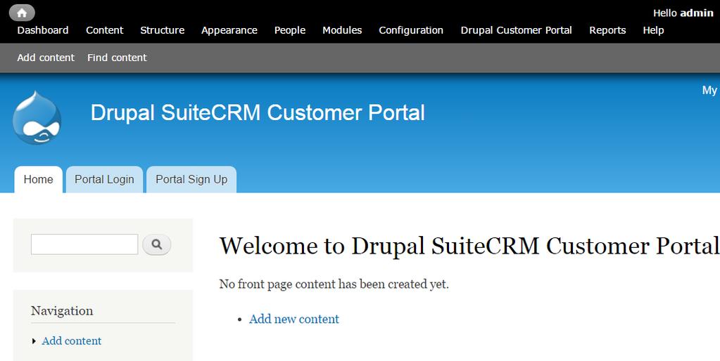 Drupal Configuration Settings Go to Drupal Customer Portal from Drupal Admin and you will be