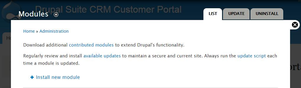 Drupal Manual Plug-in installation To install a new module login to your Drupal