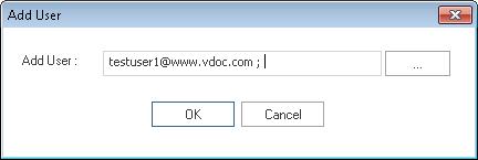 3. Click icon to add the user(s) who can use this account to login to Web Report Console. It shows the following dialog box. Figure 124: Dialog box to add the users 4.