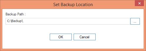 Figure 169: Sample Path of new backup location 4. Click "OK".