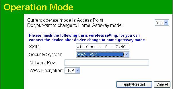 Other Settings & Features Data Security System-WEP Screen WEP Data Encryption Authentication Key Input Key Value Select the desired option, and ensure your Wireless stations have the same setting: 64