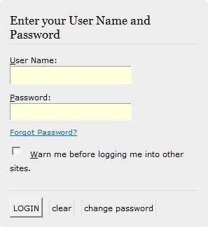 You will be directed back to the CAS login page. Enter your User Name and new password, then Click LOGIN.