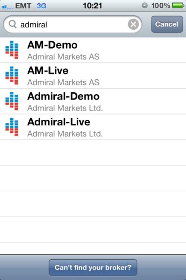 LOG IN - After downloading and installing the terminal from the itunes store you will see the Metatrader 4 icon added to your app list.