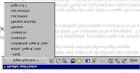 MICROSOFT WORD 3 HEADER AND FOOTER Headers and footers contain additional information such as file name, date, page number, and author s name.