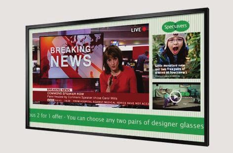 Broadcast Live TV Transform existing screens into cloud based Digital Advertising Displays with a live television input.