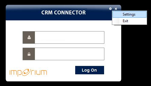 PC is configured as follows. Run the Imperium CRM Connect shortcut on the desktop.