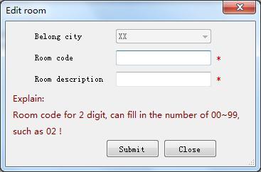 Fig.3.2 Explain:The city code and city description must satisfy instructions, at the same time, city code and city description cannot be same with other cities. 3.1.
