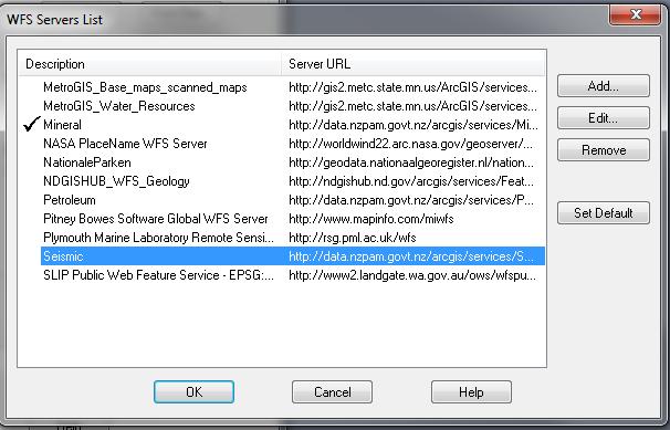 The service should be listed under WFS Layers.