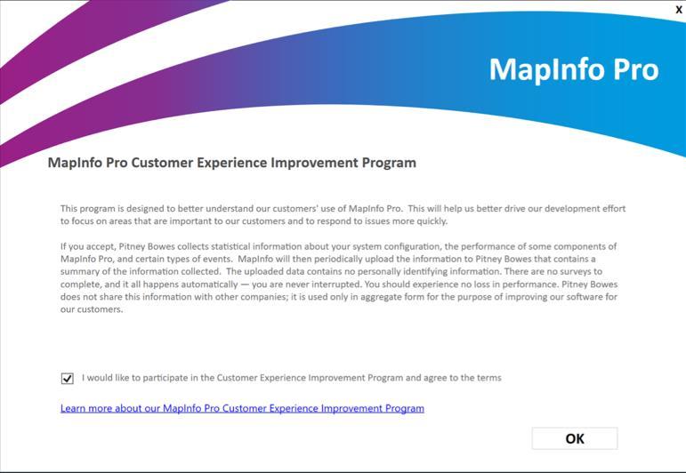 Customer Experience Improvement Program Helps Pitney Bowes monitor usage of MapInfo.