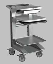 Instrument Carts, Cases, Cases, Accessories Accessories Instrument Carts Wide Trolley Carts feature a foam handle for easy maneuvering, heavy duty shelves and large locking wheels.