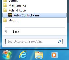 Settings for the Rubix Setting the Size of the Audio Buffer (Windows Only) 1. Access the control panel as follows.