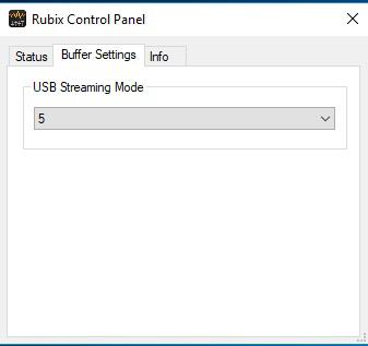 You can use the USB buffer setting to change the size of the audio buffer.