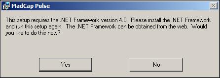 Pulse Setup Program Following are frequently asked questions about the Pulse setup program. DO I INSTALL THE.NET FRAMEWORK BEFORE PULSE? Yes. The.