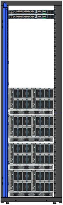 Enclosure ecommendations UCS B-Series The following diagrams are intended to show how the UCS B-Series chassis fits within the different widths and depths of the NetShelter SX.