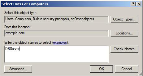 The Constrained delegation option however, requires further action: to select all the Active-Directory services and computers to which the VSJ account is permitted to delegate.
