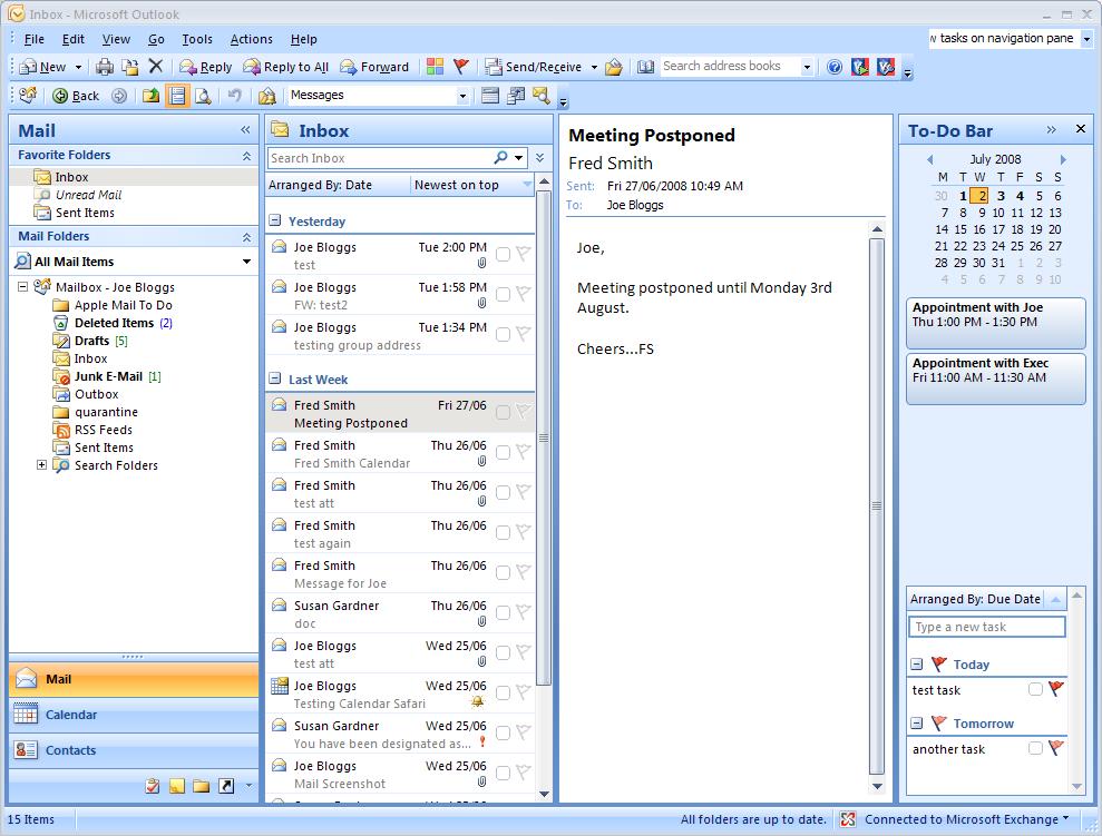 OVERVIEW OF OUTLOOK When you first open MS Outlook it will typically look like the window below Navigation Pane