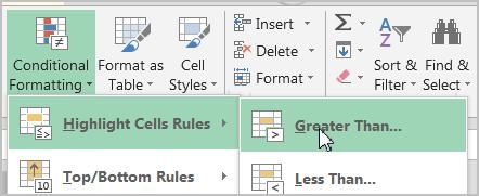 Microsoft Excel 2013: Part 5 Conditional Formatting, Viewing, Sorting, Filtering Data, Tables and Creating Custom Lists Conditional Formatting This command can give you a visual analysis of your raw