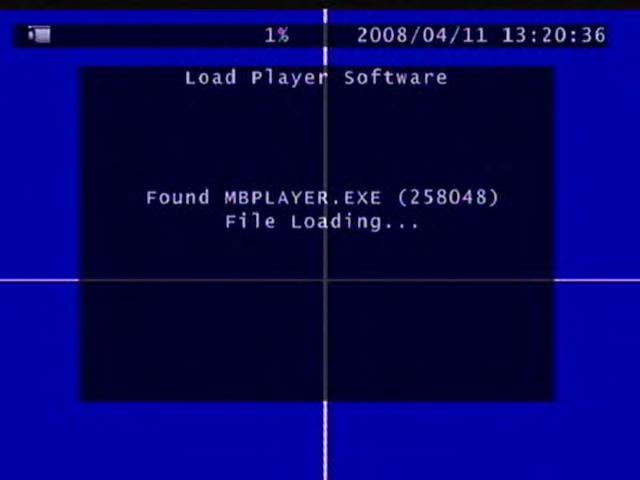 Main Menu System Set Load Player Software Stop all hard disk working before load Player Software and then press ENTER After press ENTER, the system will search software file from USB device.