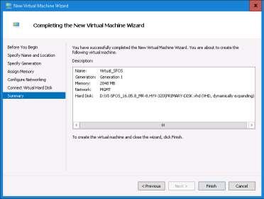 Step 9: Complete the basic setup Verify the configuration summary and click Finish.