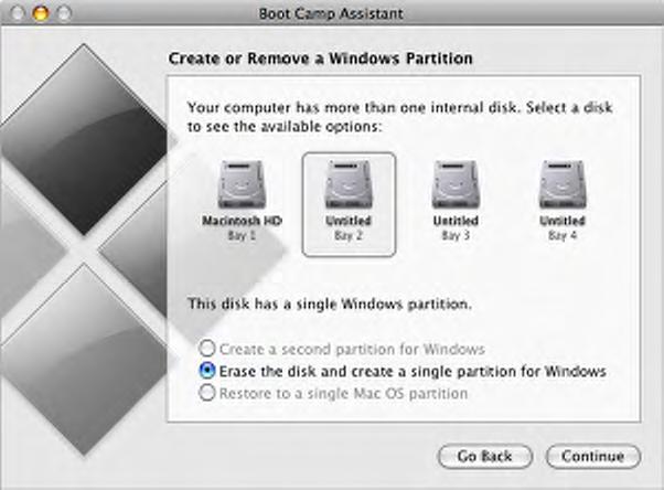 To create a partition for Windows: 1 Set the size of your Windows partition. Refer to your Windows installer documentation to help you determine the best partition size for your system.
