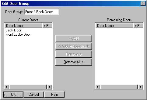 Setting up Door Groups A Door Group is essentially just a common set of doors and user schedules. To give Users access to doors, you assign them to a Door Group.