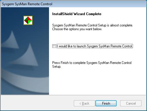 Installing a New SysMan Installation Installation of SysMan is straightforward; the installation routine will ask you to agree to the SysMan license agreement, and then to