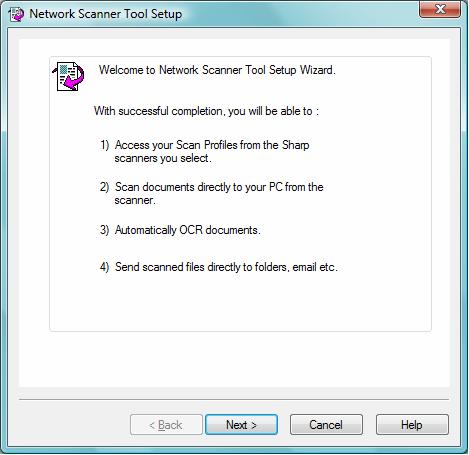 Network Scanner Tool Setup Wizard Once the NST Setup Wizard is started, the Welcome to Network Scanner Tool Setup Wizard screen displays.