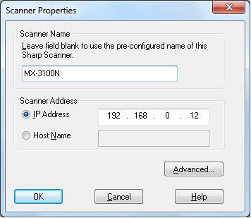 Adding a New Scanner To add a new scanner, click the New button on the Scanners tab. The Scanner Properties screen displays allowing you to add a scanner.