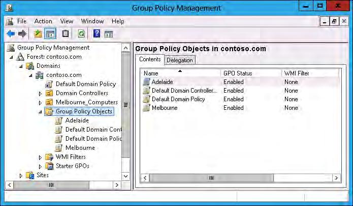 FIGURE 5-28 Back Up Group Policy Object dialog box 9. In the Backup dialog box, click OK. 10. In the GPMC, click the Sydney GPO. 11. In the Action menu, click Delete. 12.