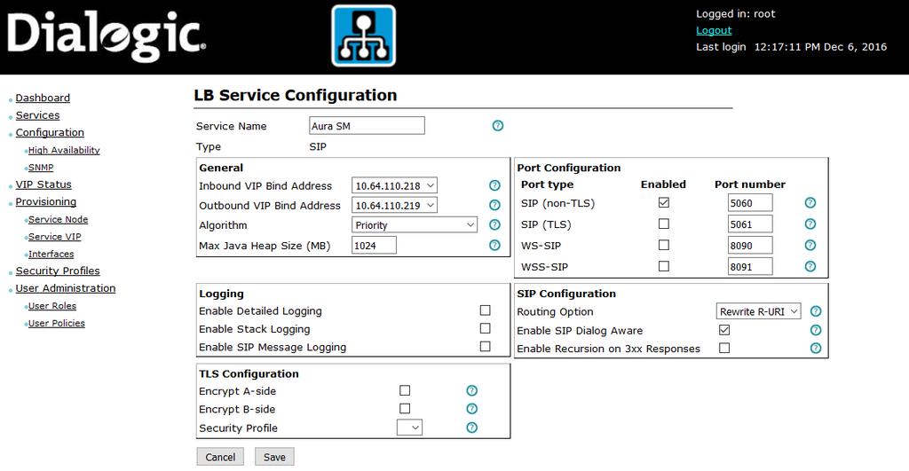 6.6. Adding a Loadbalancer Service for an Active/Standby Set Up (Priority) Follow the steps outlined in Section 6.