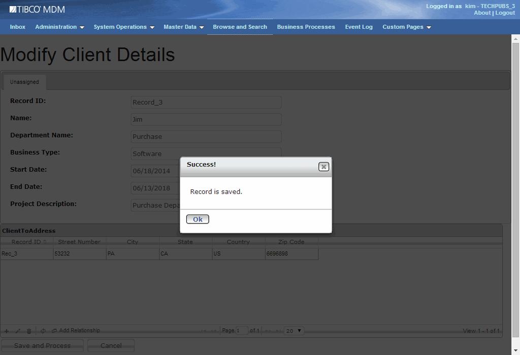 Task H - Access the Custom Page from the TIBCO MDM Server 45